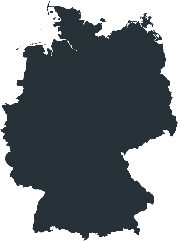 Germany map dark grey transparent png