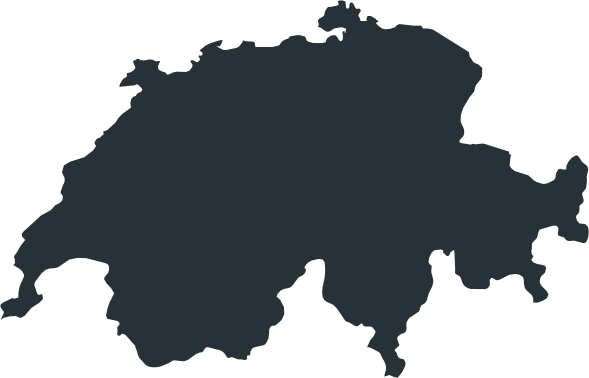 Switzerland map dark grey transparent png