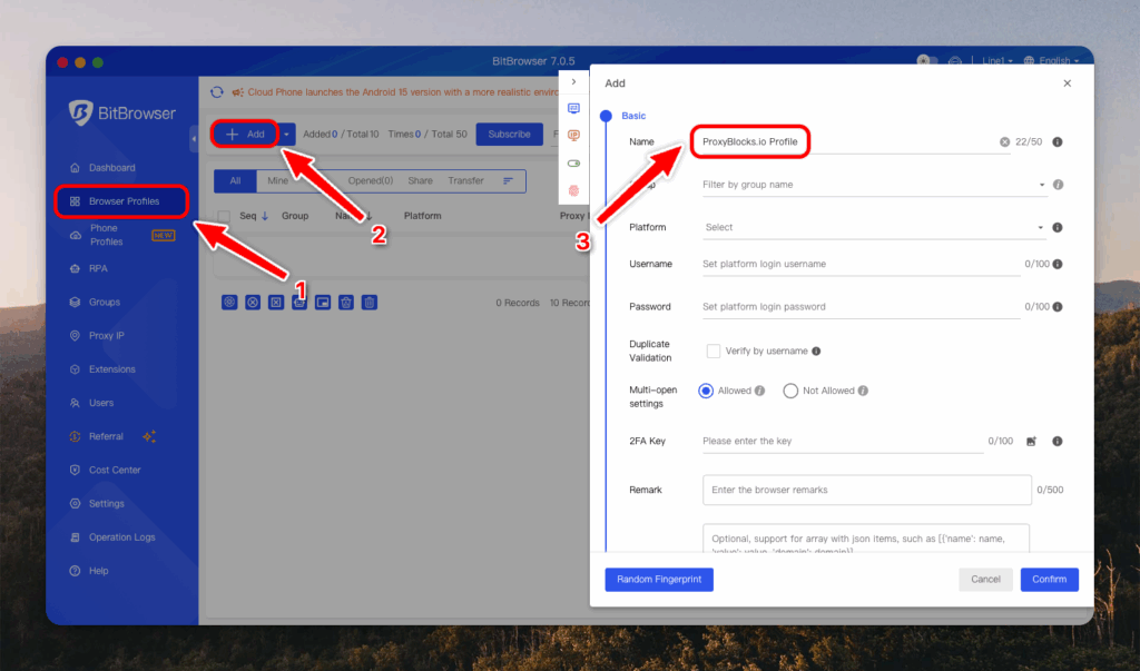 bitwarden mobile proxy tutorial create browser profile bitwarden mobile proxy tutorial create browser profile ProxyBlocks How to Use Mobile Proxies in BitBrowser